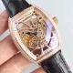 Franck Muller Skeleton 7 Days Power Reserve Rose Gold Diamond Copy Watch - Black Leather (2)_th.jpg
